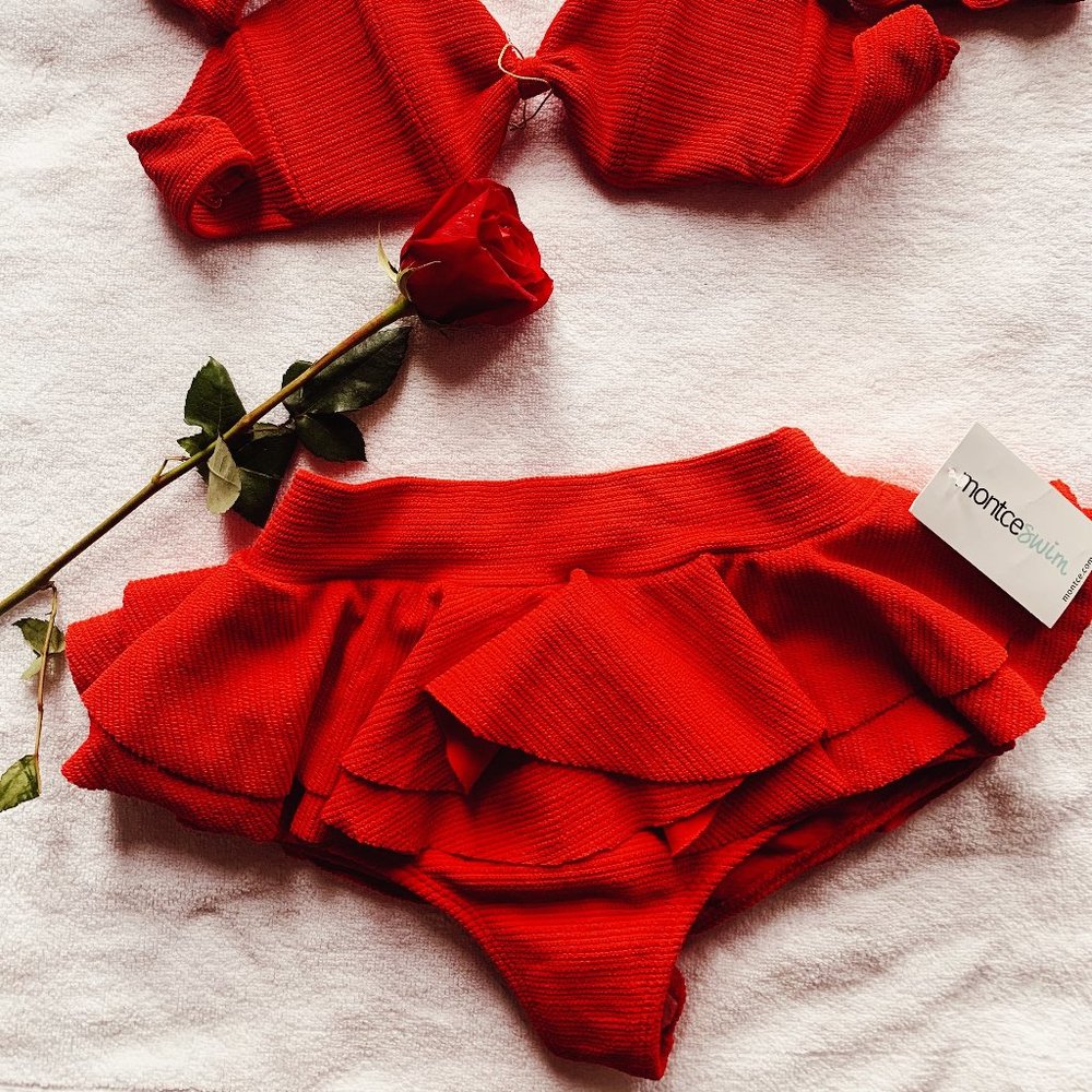 Montce swimsuit red bikini bottom
